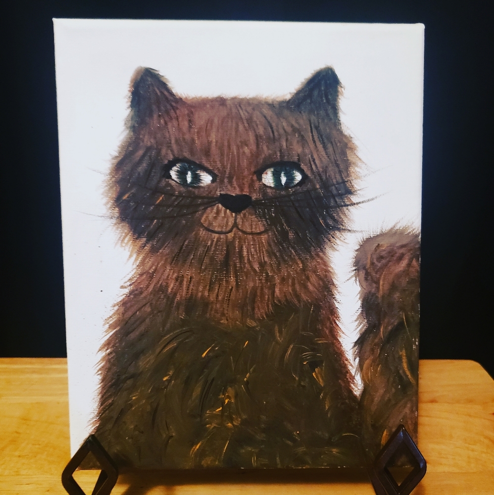 Small painting on thin canvas